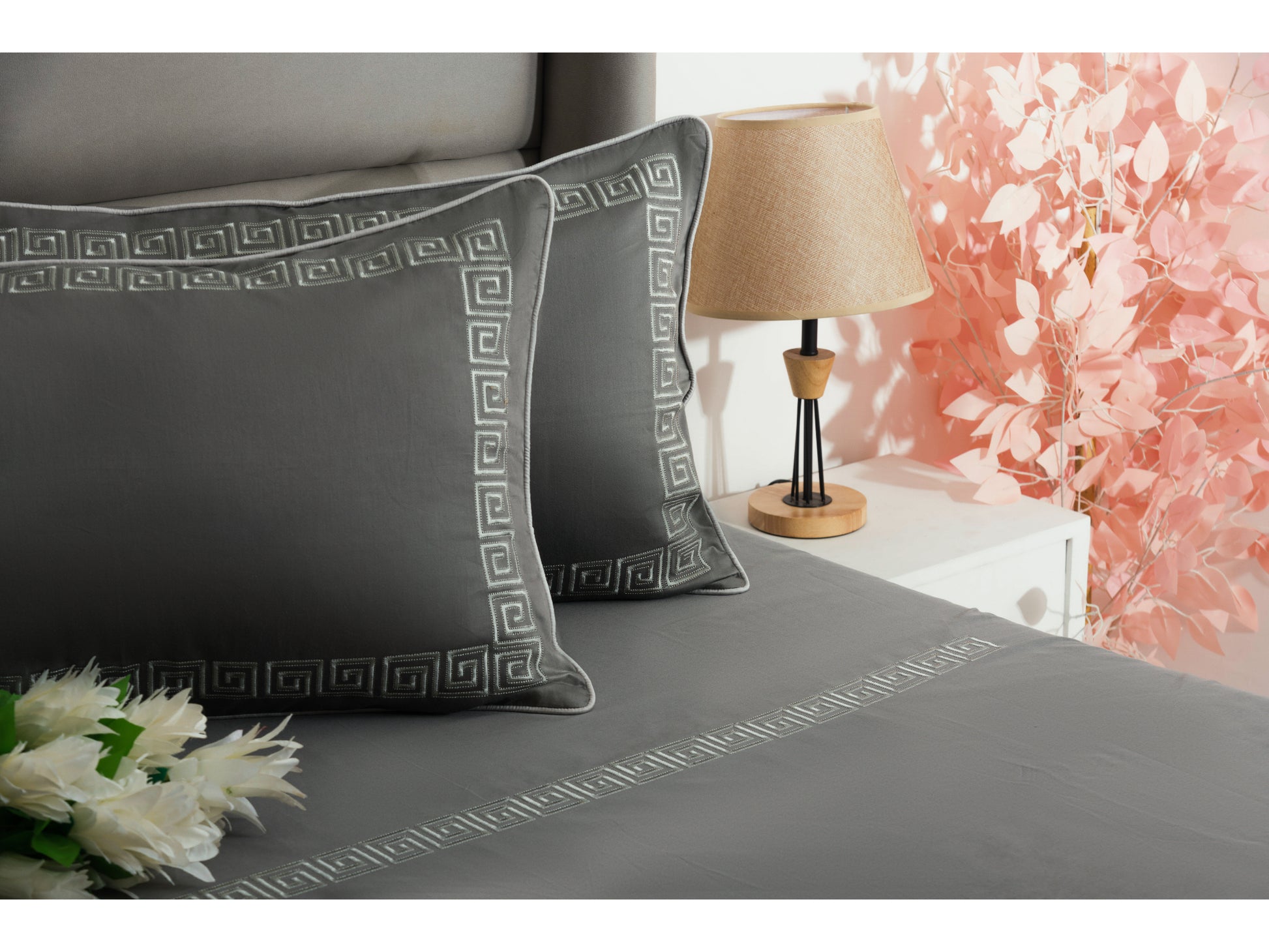 EMBROIDERY BEDSHEET 100% COTTON (3PCS) - Bedding Bliss