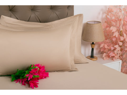 PLAIN BEDSHEET 100% COTTON (PEARL, 3PCS) - Bedding Bliss