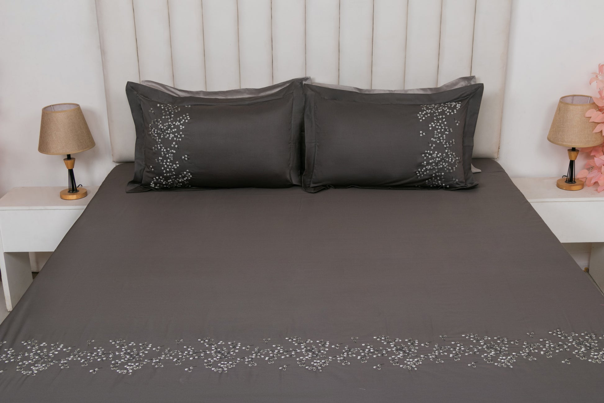 EMBROIDERY BEDSHEET 100% COTTON (3PCS) - Bedding Bliss