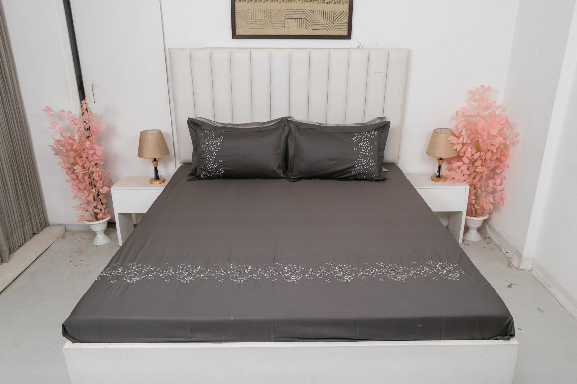 EMBROIDERY BEDSHEET 100% COTTON (3PCS) - Bedding Bliss