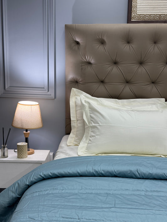 PREMIUM BEDSHEET WITH COMFORTER SET (ARCTIC BLUE, 6 PCS) - Bedding Bliss