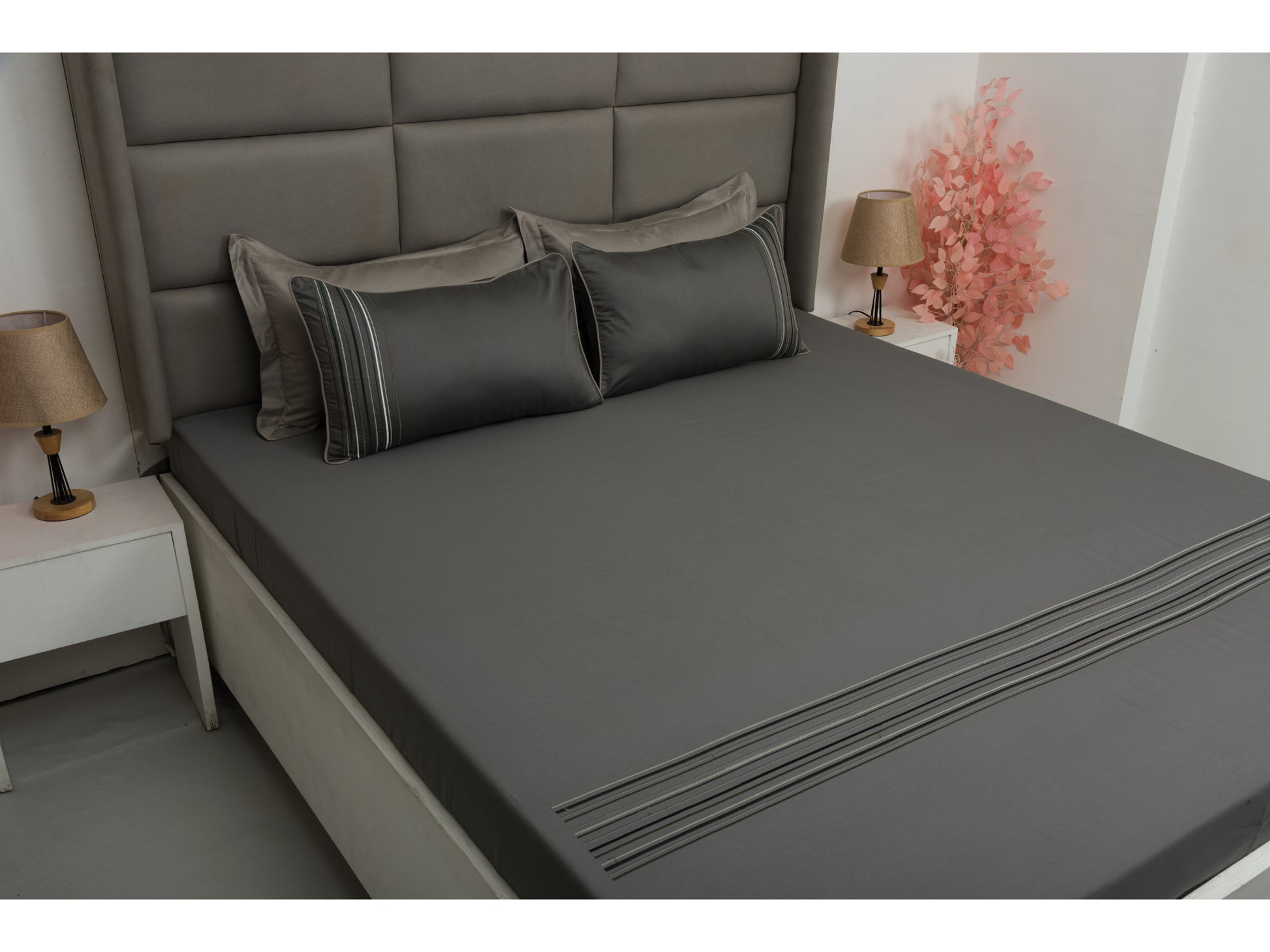 EMBROIDERY BEDSHEET 100% COTTON (3PCS) - Bedding Bliss