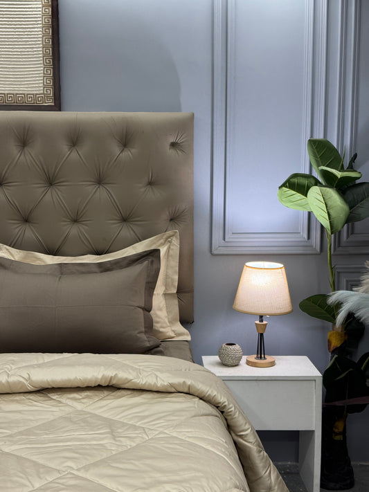 PREMIUM BEDSHEET WITH COMFORTER SET (PEARL, 6 PCS) - Bedding Bliss