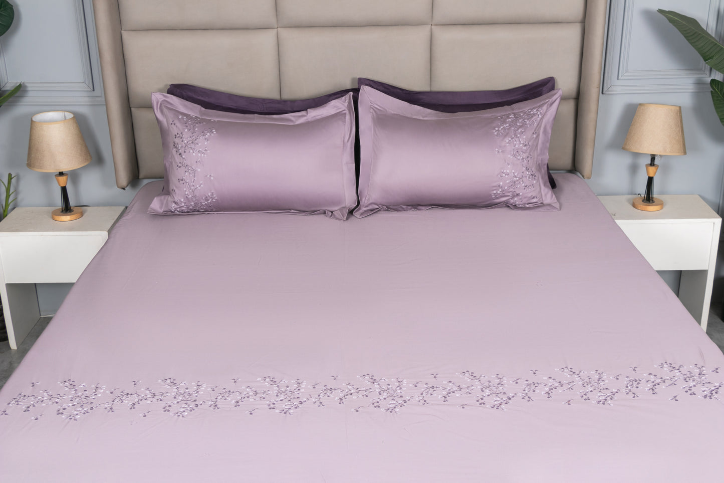 EMBROIDERY BEDSHEET 100% COTTON (3PCS) - Bedding Bliss