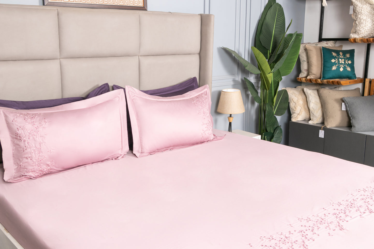 EMBROIDERY BEDSHEET 100% COTTON (3PCS) - Bedding Bliss