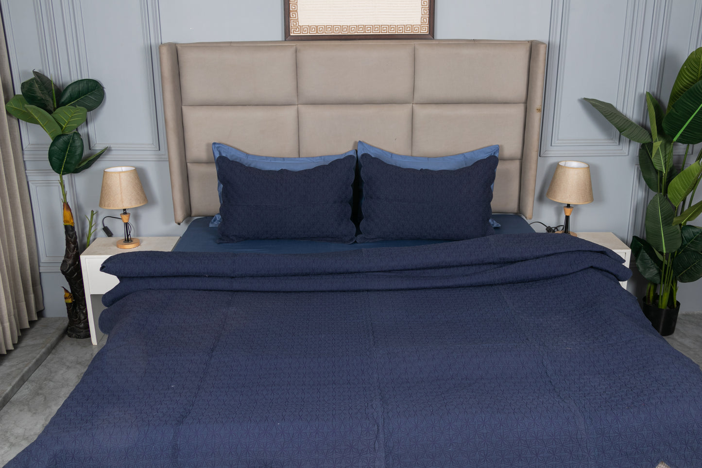 MIDNIGHT ASANOHA QUILTED SET(MIDNIGHT BLUER , 3 PCS)