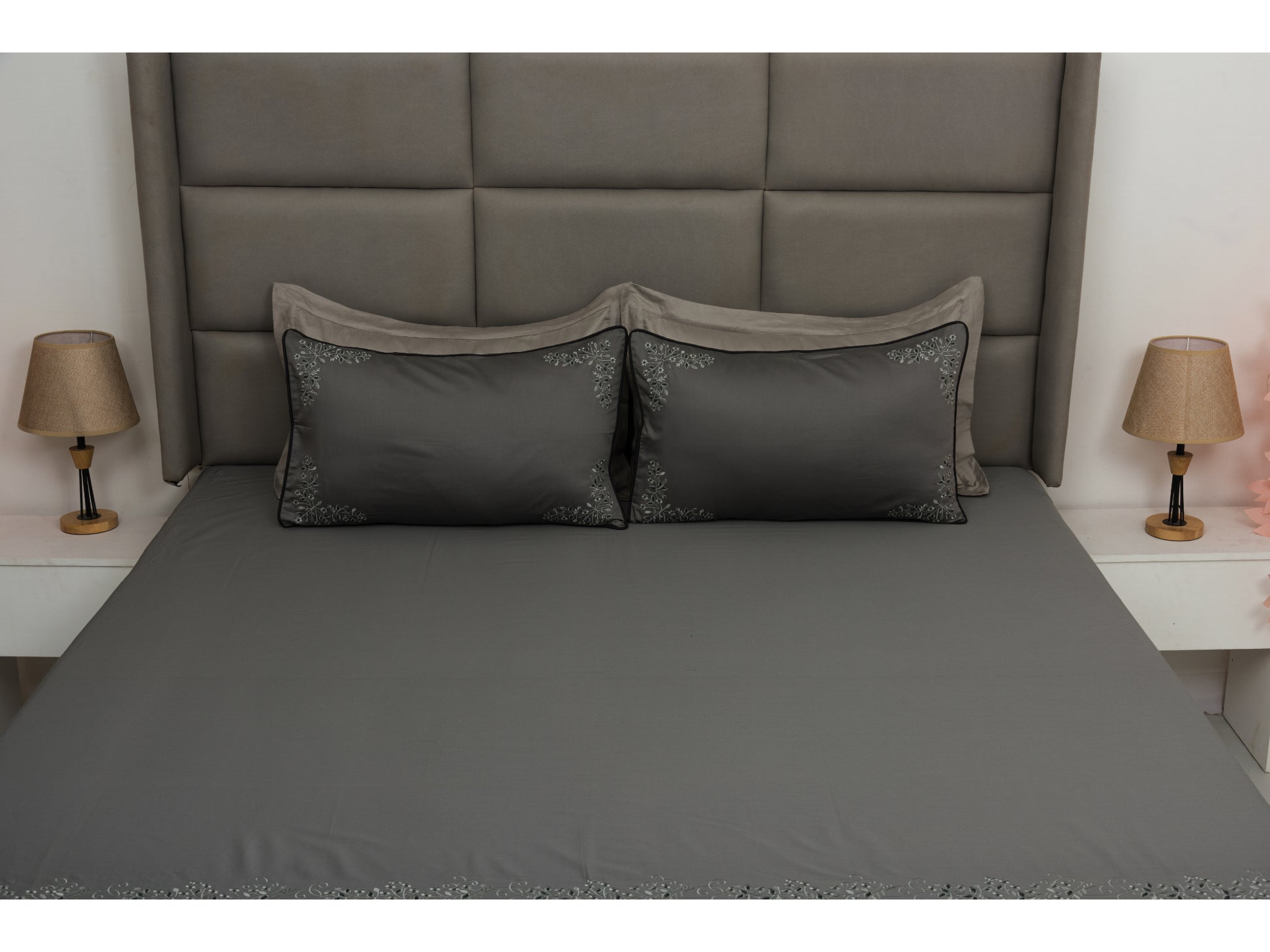 EMBROIDERY BEDSHEET 100% COTTON (3PCS) - Bedding Bliss