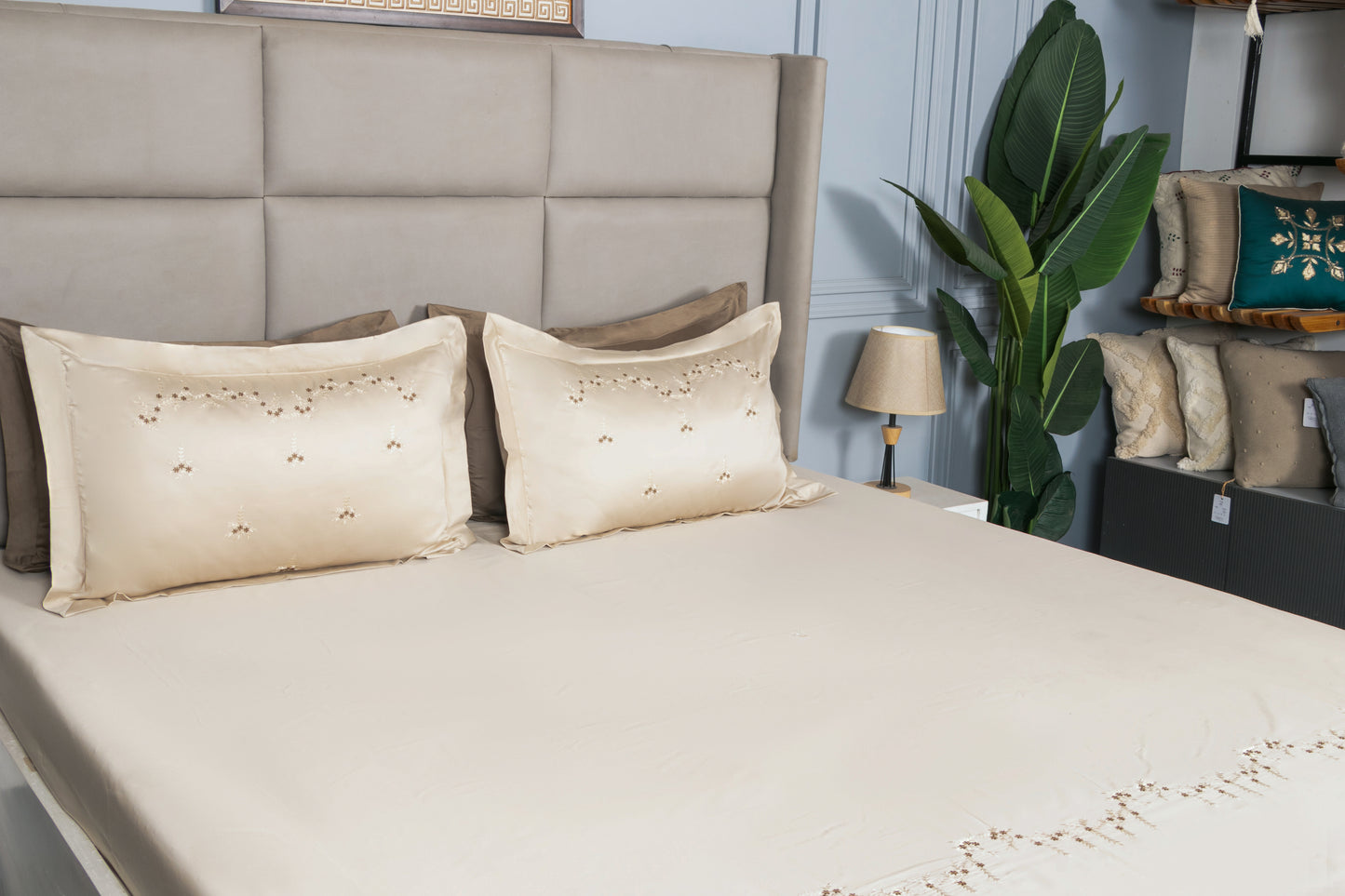 EMBROIDERY BEDSHEET 100% COTTON (3PCS) - Bedding Bliss
