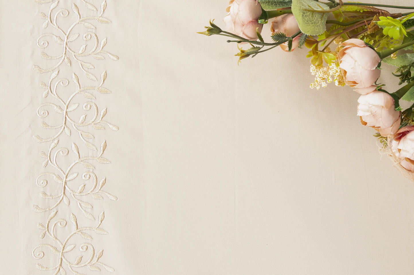 EMBROIDERY BEDSHEET 100% COTTON (3PCS) - Bedding Bliss