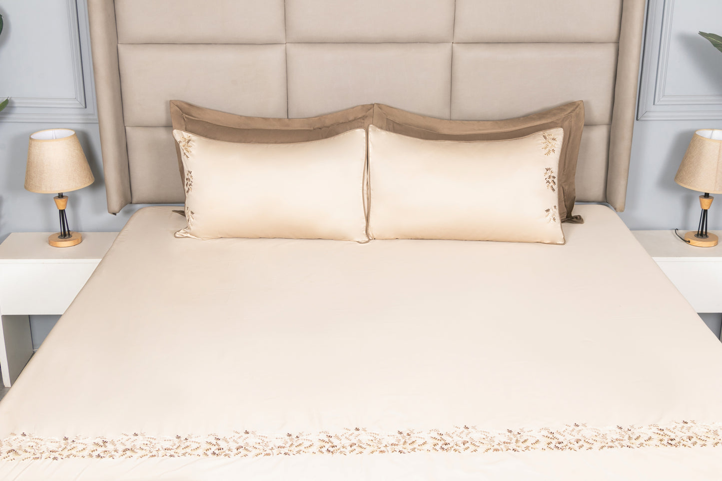 EMBROIDERY BEDSHEET 100% COTTON (3PCS) - Bedding Bliss