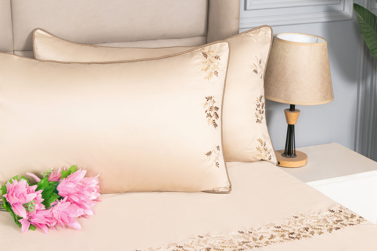 EMBROIDERY BEDSHEET 100% COTTON (3PCS) - Bedding Bliss