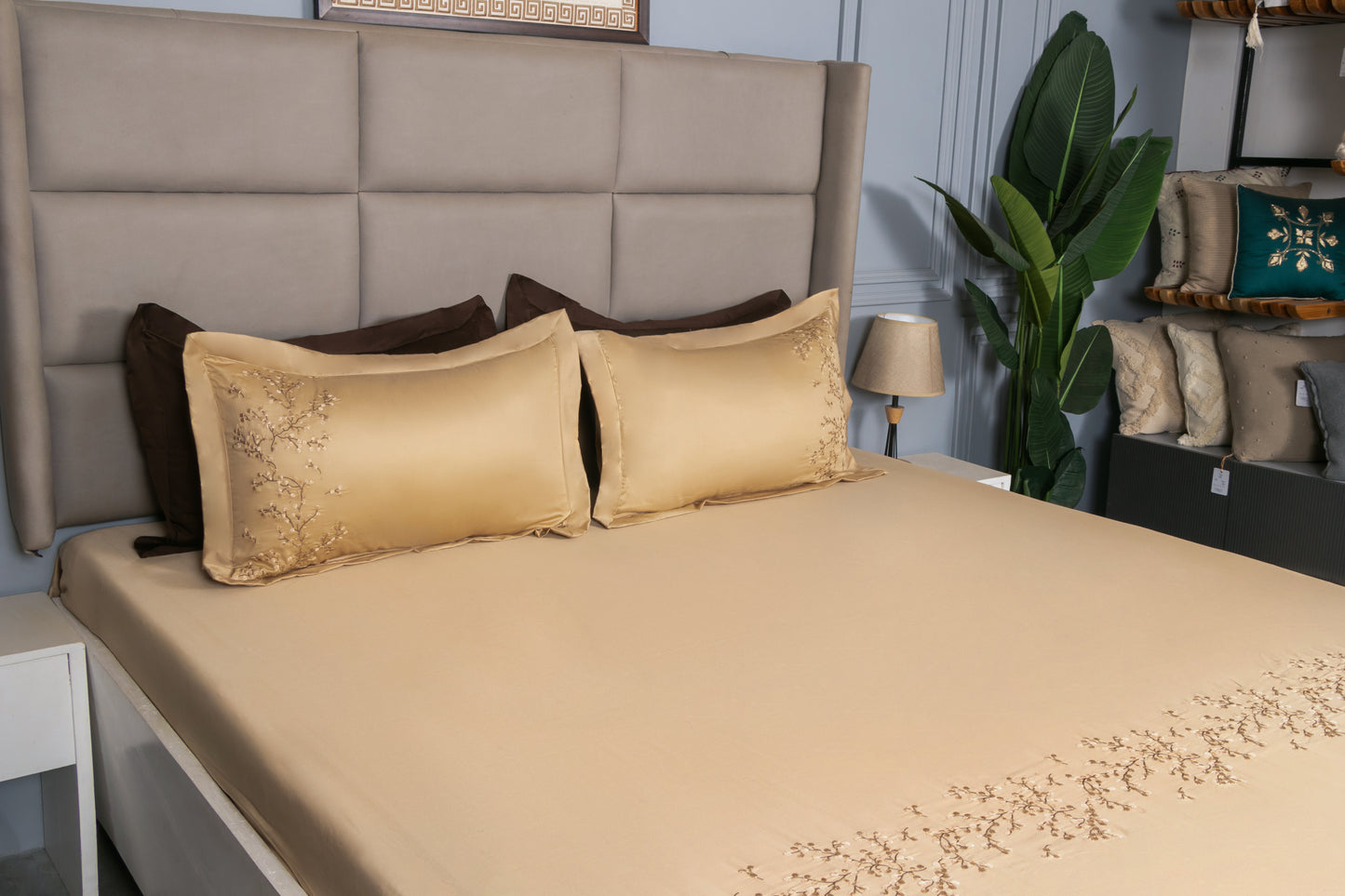 EMBROIDERY BEDSHEET 100% COTTON (3PCS) - Bedding Bliss