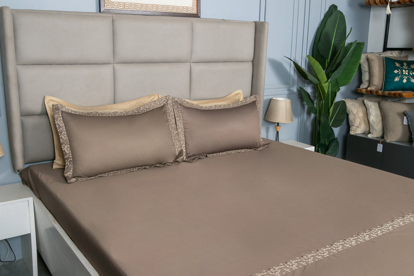 EMBROIDERY BEDSHEET 100% COTTON (3PCS) - Bedding Bliss