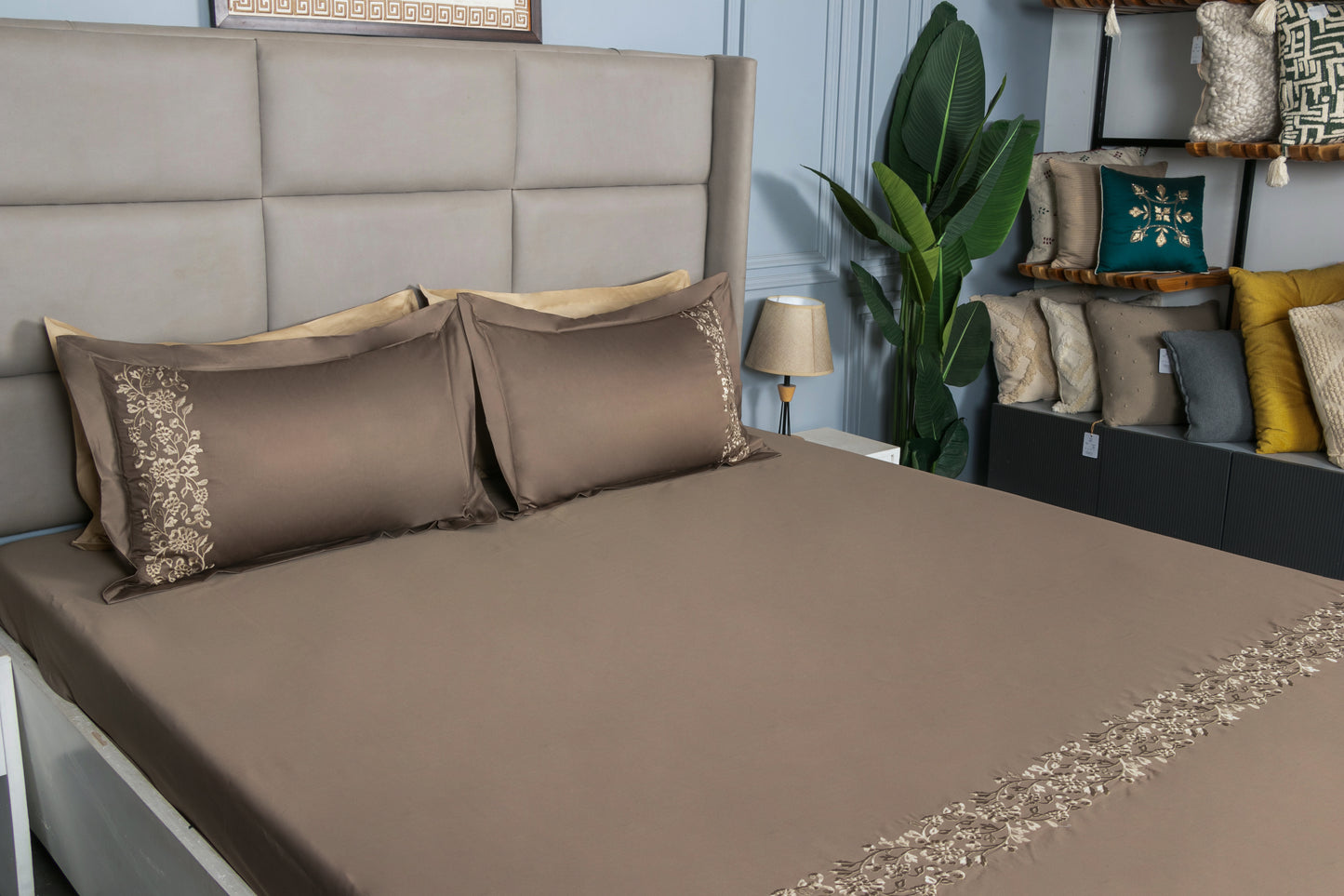 EMBROIDERY BEDSHEET 100% COTTON (3PCS) - Bedding Bliss
