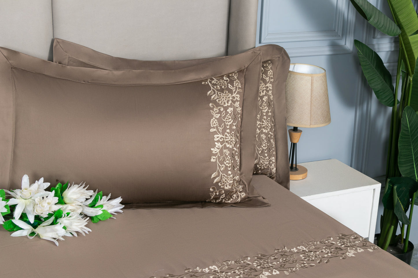 EMBROIDERY BEDSHEET 100% COTTON (3PCS) - Bedding Bliss