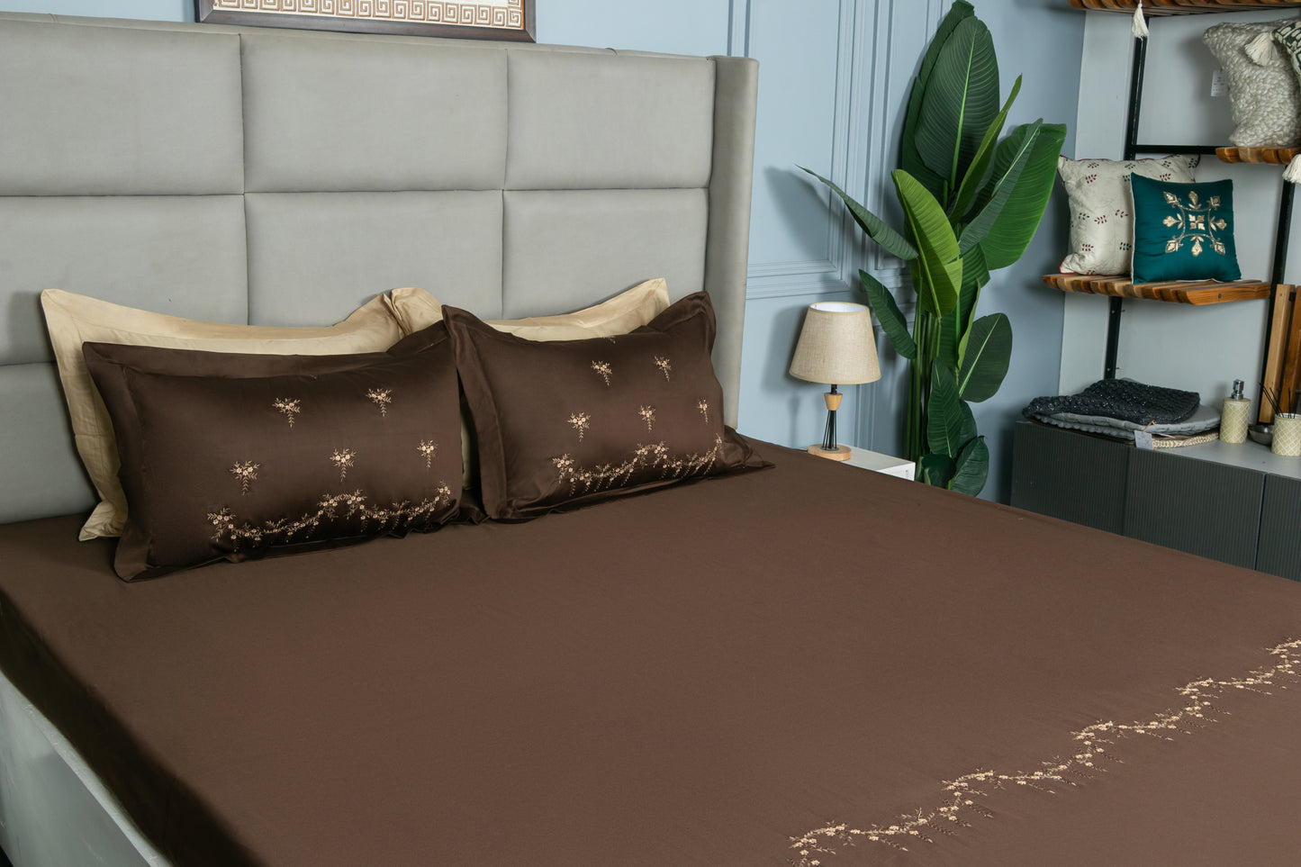 EMBROIDERY BEDSHEET 100% COTTON (3PCS) - Bedding Bliss