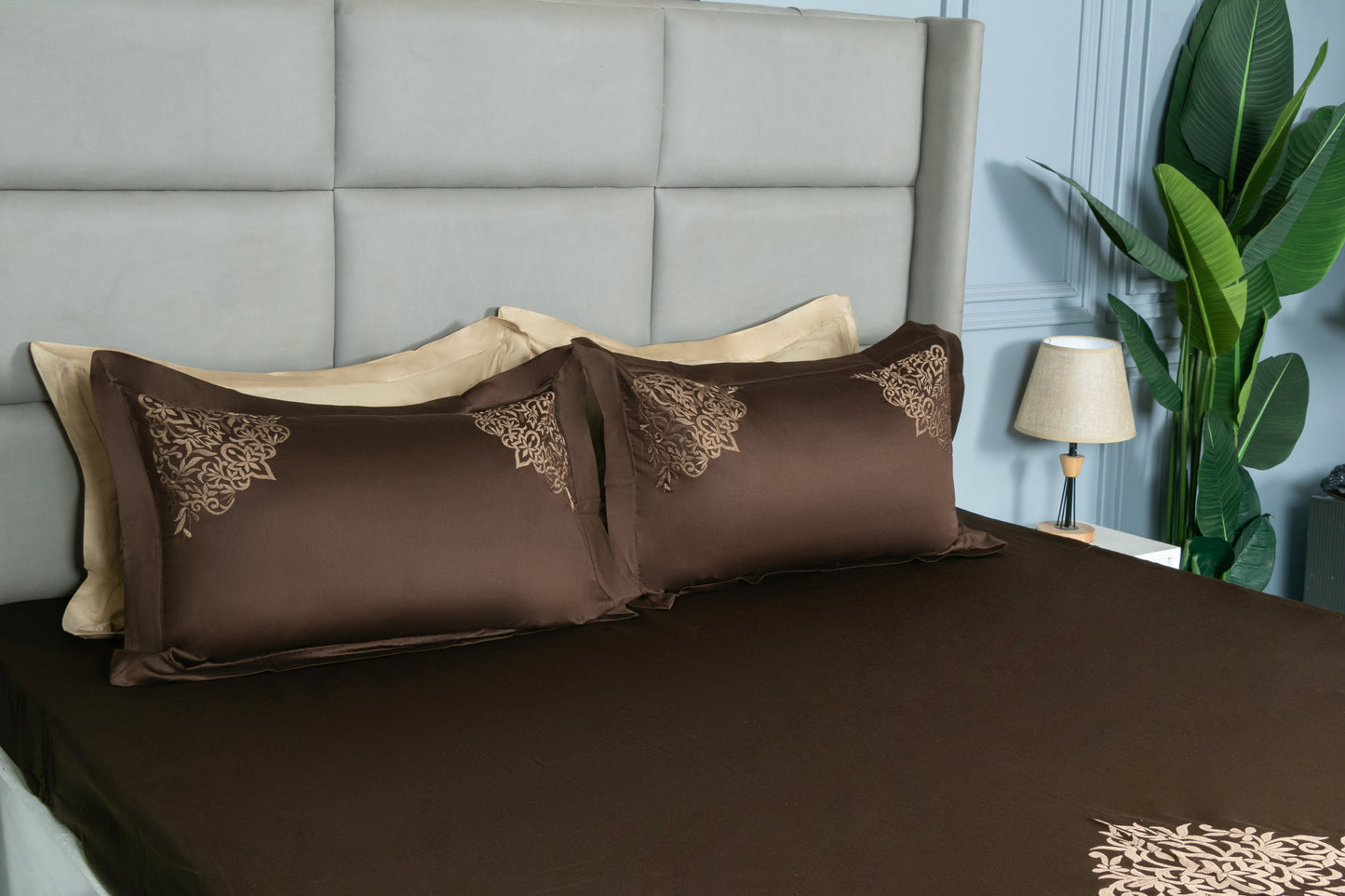 EMBROIDERY BEDSHEET 100% COTTON (3PCS) - Bedding Bliss
