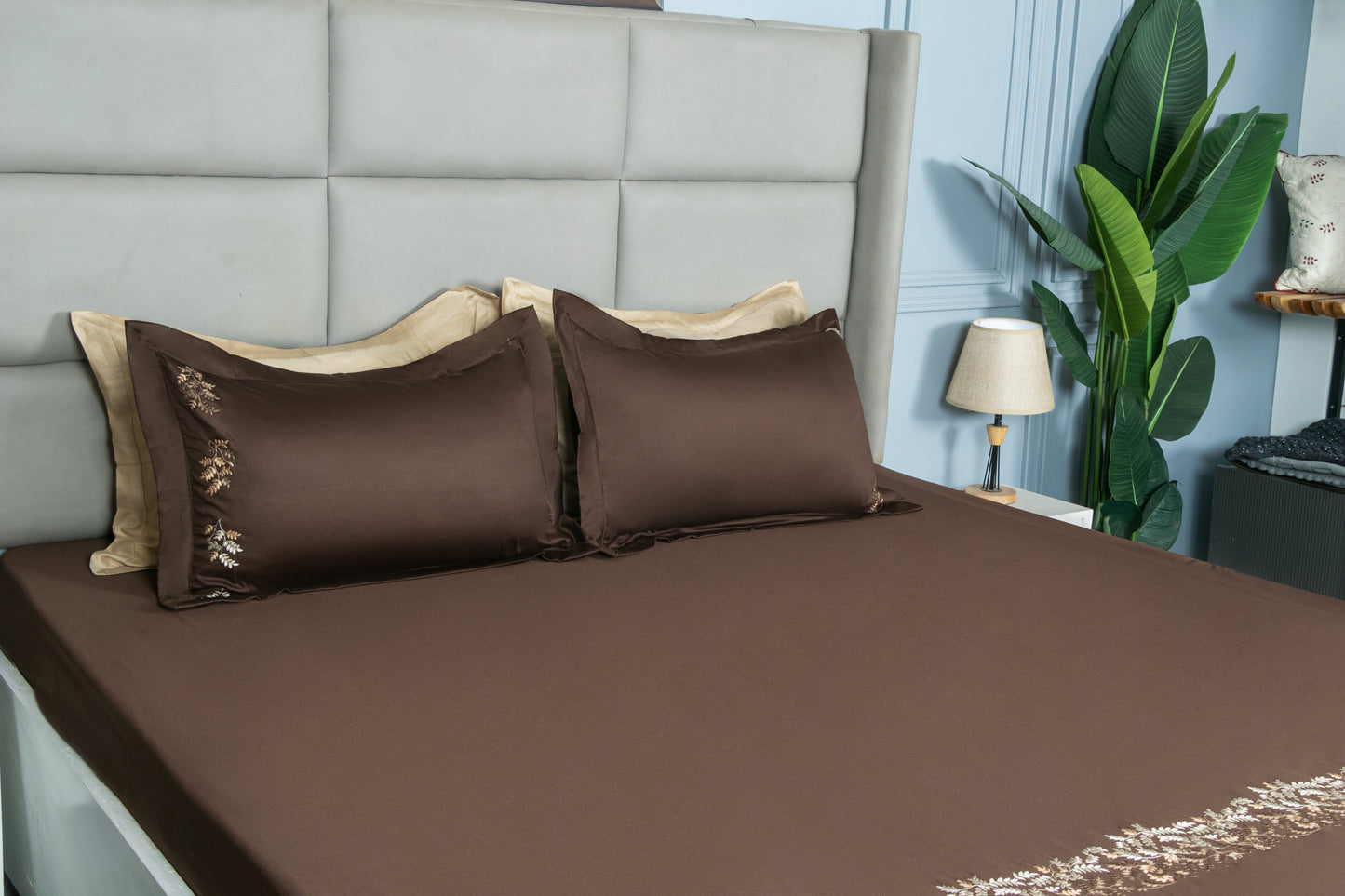 EMBROIDERY BEDSHEET 100% COTTON (3PCS) - Bedding Bliss