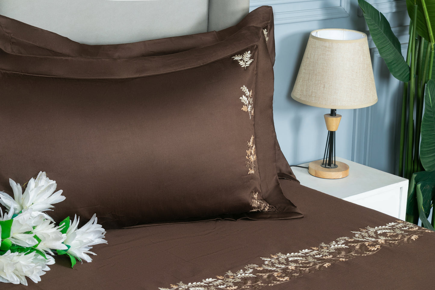 EMBROIDERY BEDSHEET 100% COTTON (3PCS) - Bedding Bliss