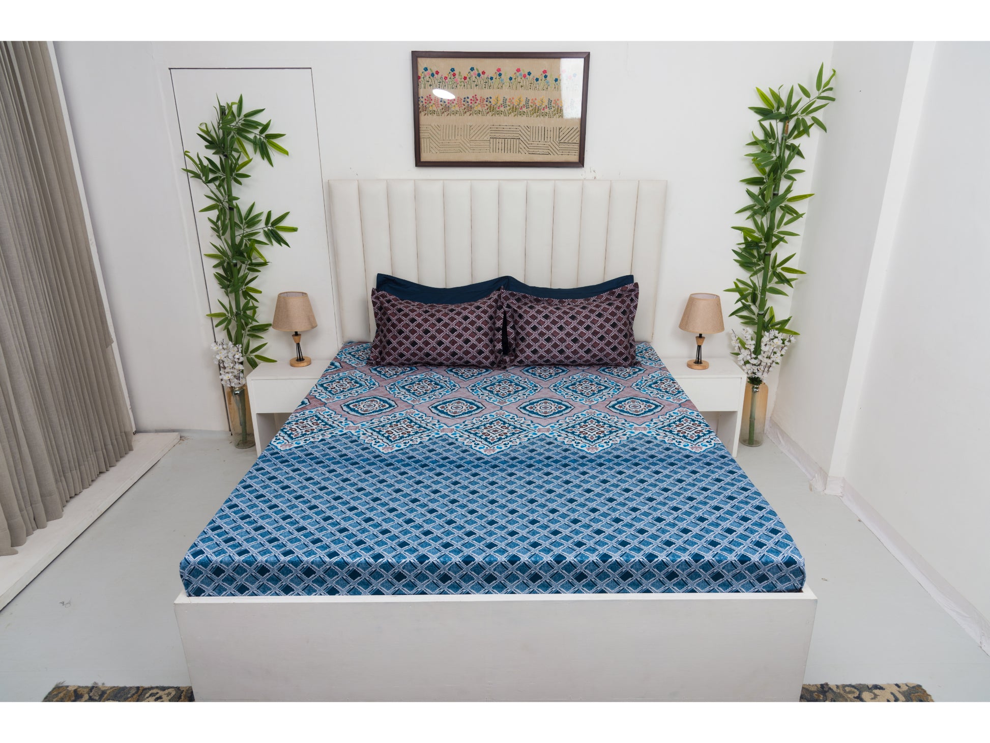 DIGITAL PRINTED BEDSHEET 100% COTTON ( 3PCS,PRINTED) - Bedding Bliss