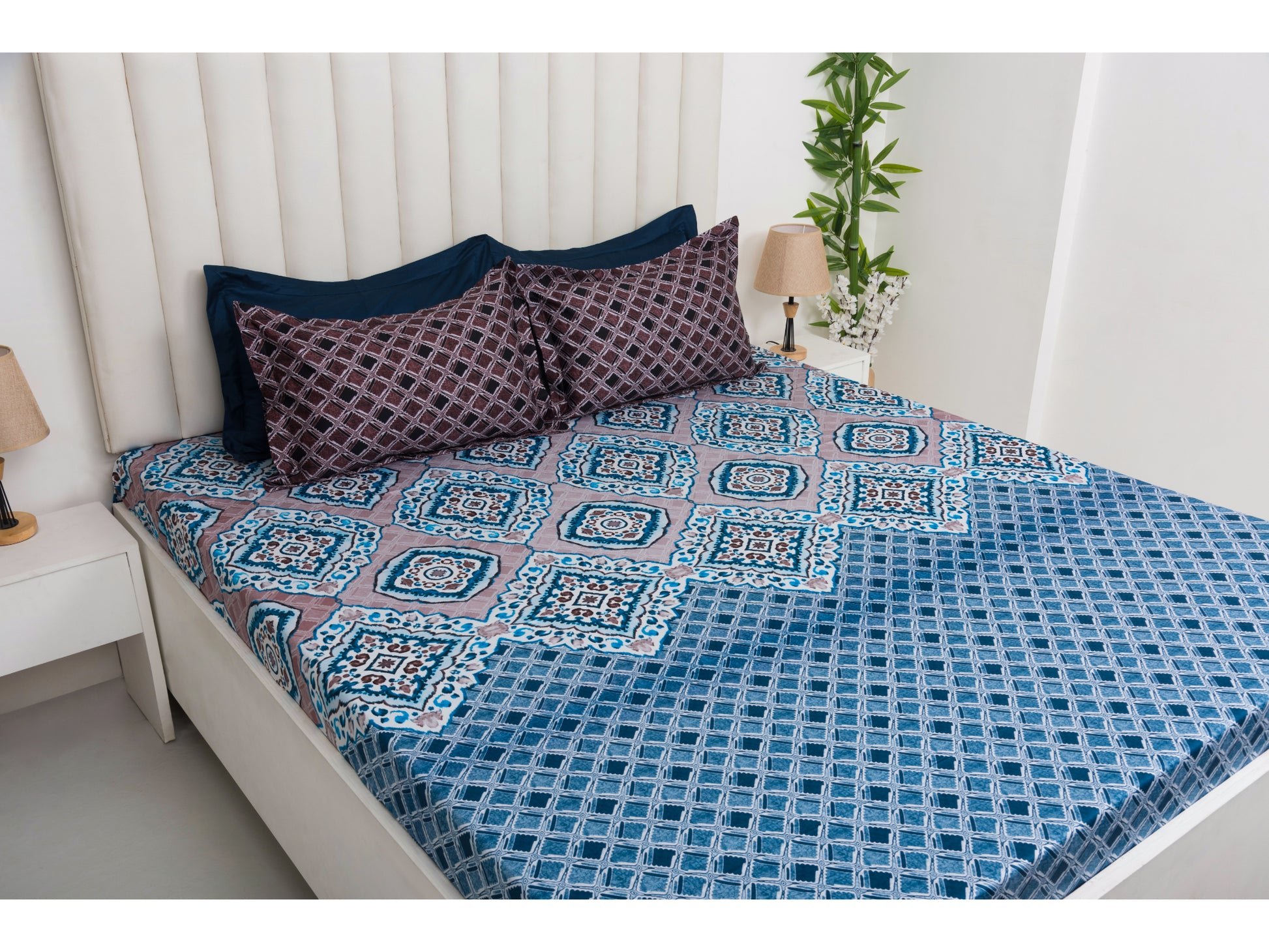 DIGITAL PRINTED BEDSHEET 100% COTTON ( 3PCS,PRINTED) - Bedding Bliss