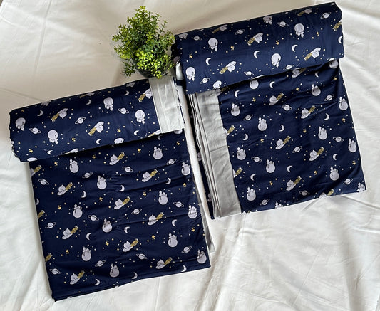 PURE COTTON 3 LAYER DOHOR (1 PCS, DARK BLUE) - Bedding Bliss