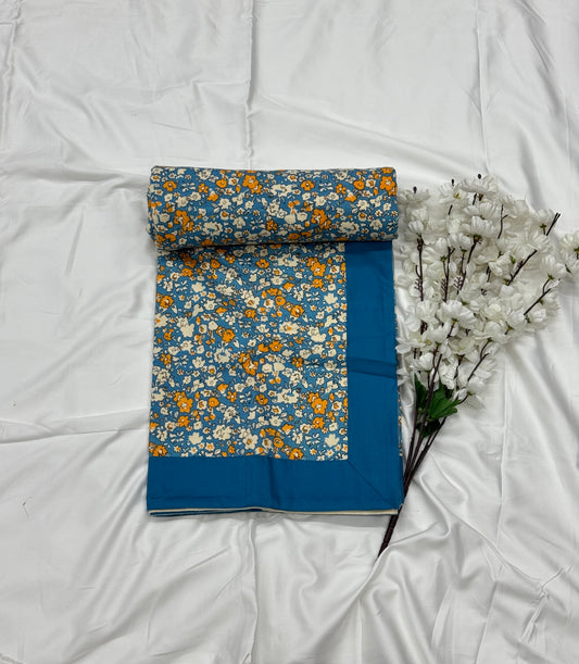 PURE COTTON SINGLE LAYER DOHOR (TEAL BLUE) - Bedding Bliss
