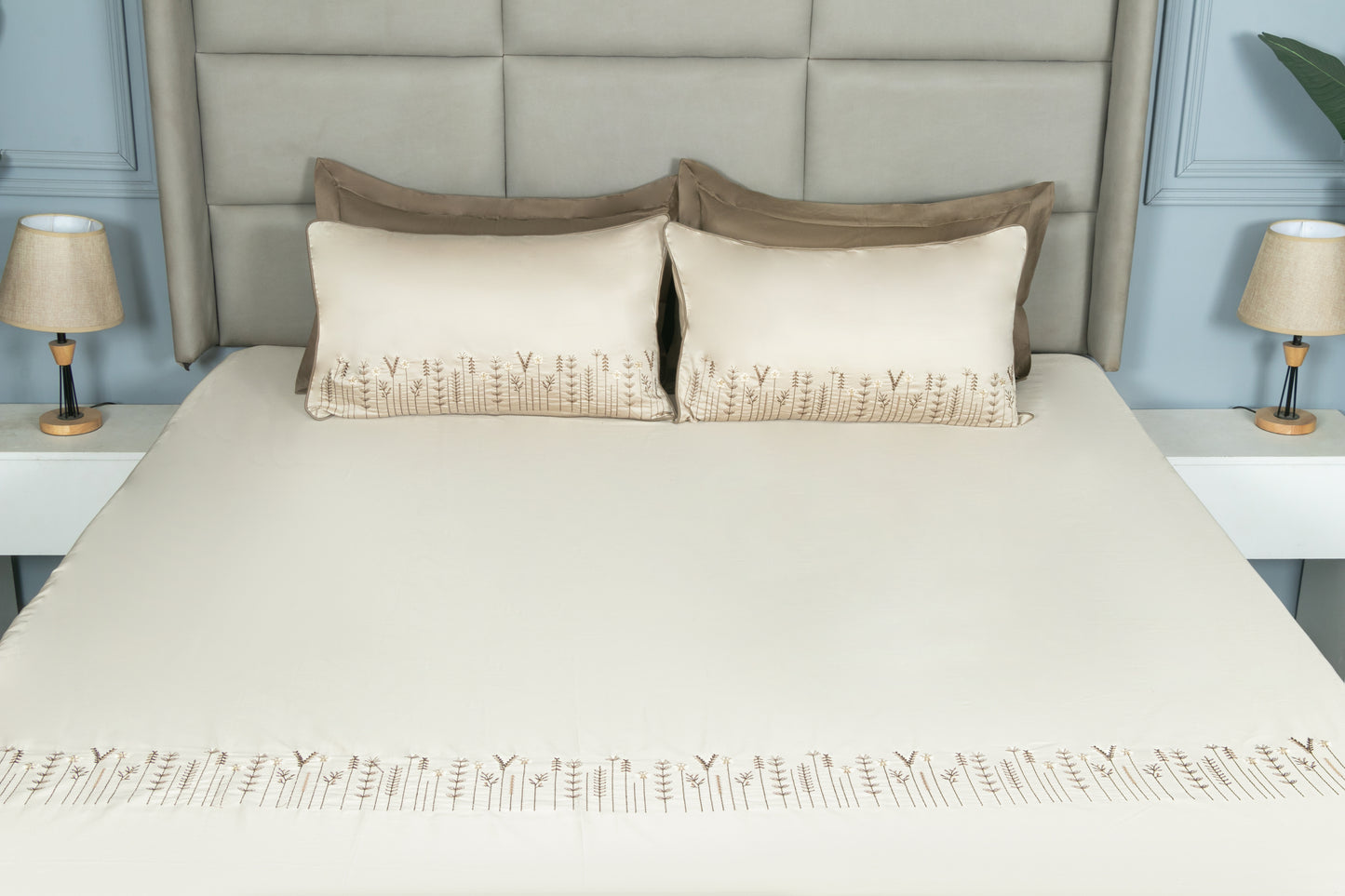 EMBROIDERY BEDSHEET 100% COTTON (3PCS)