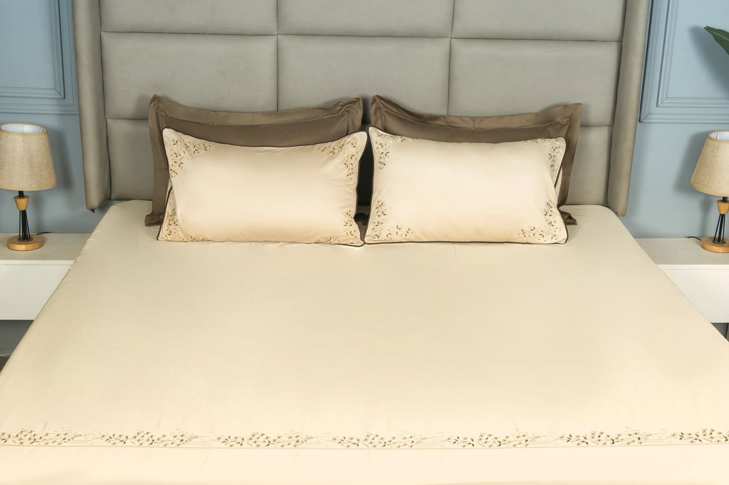 EMBROIDERY BEDSHEET 100% COTTON (3PCS) - Bedding Bliss