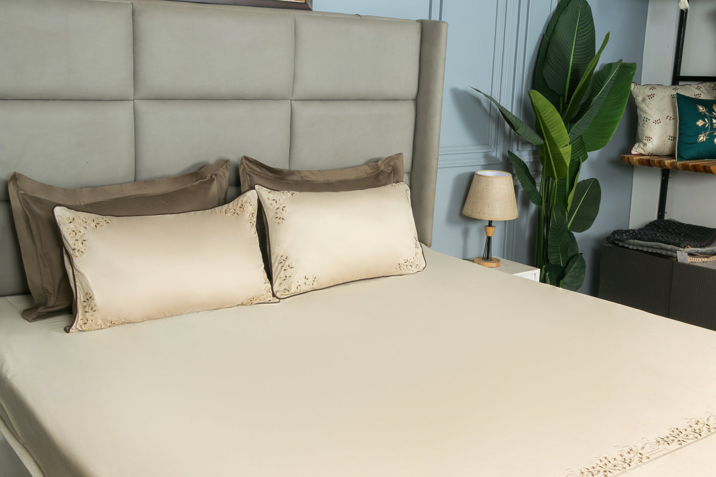 EMBROIDERY BEDSHEET 100% COTTON (3PCS) - Bedding Bliss