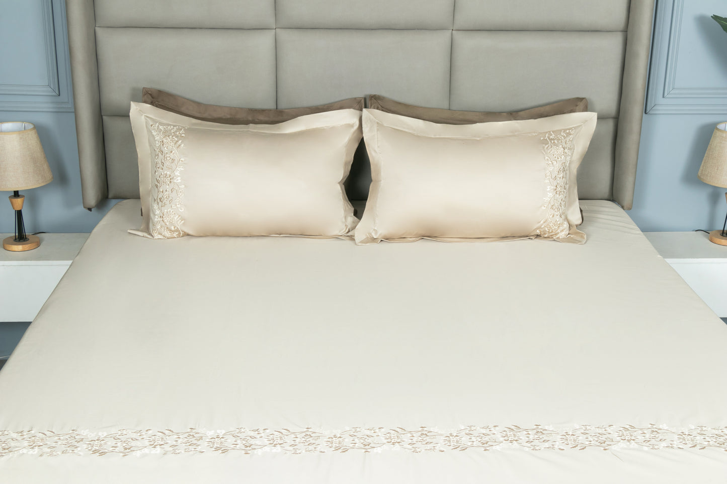 EMBROIDERY BEDSHEET 100% COTTON (3PCS) - Bedding Bliss
