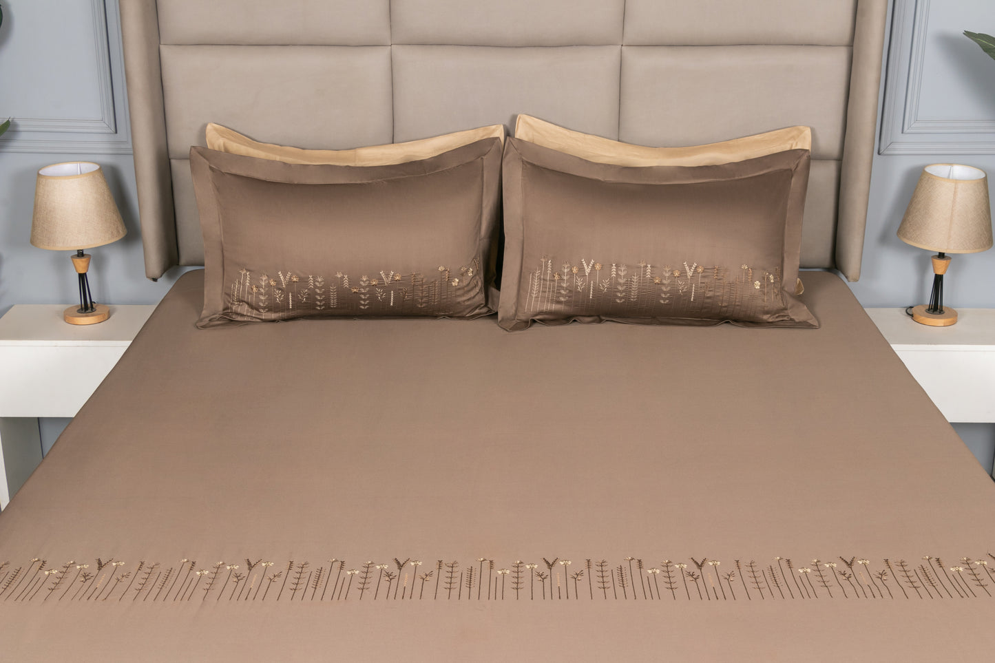 EMBROIDERY BEDSHEET 100% COTTON (3PCS)