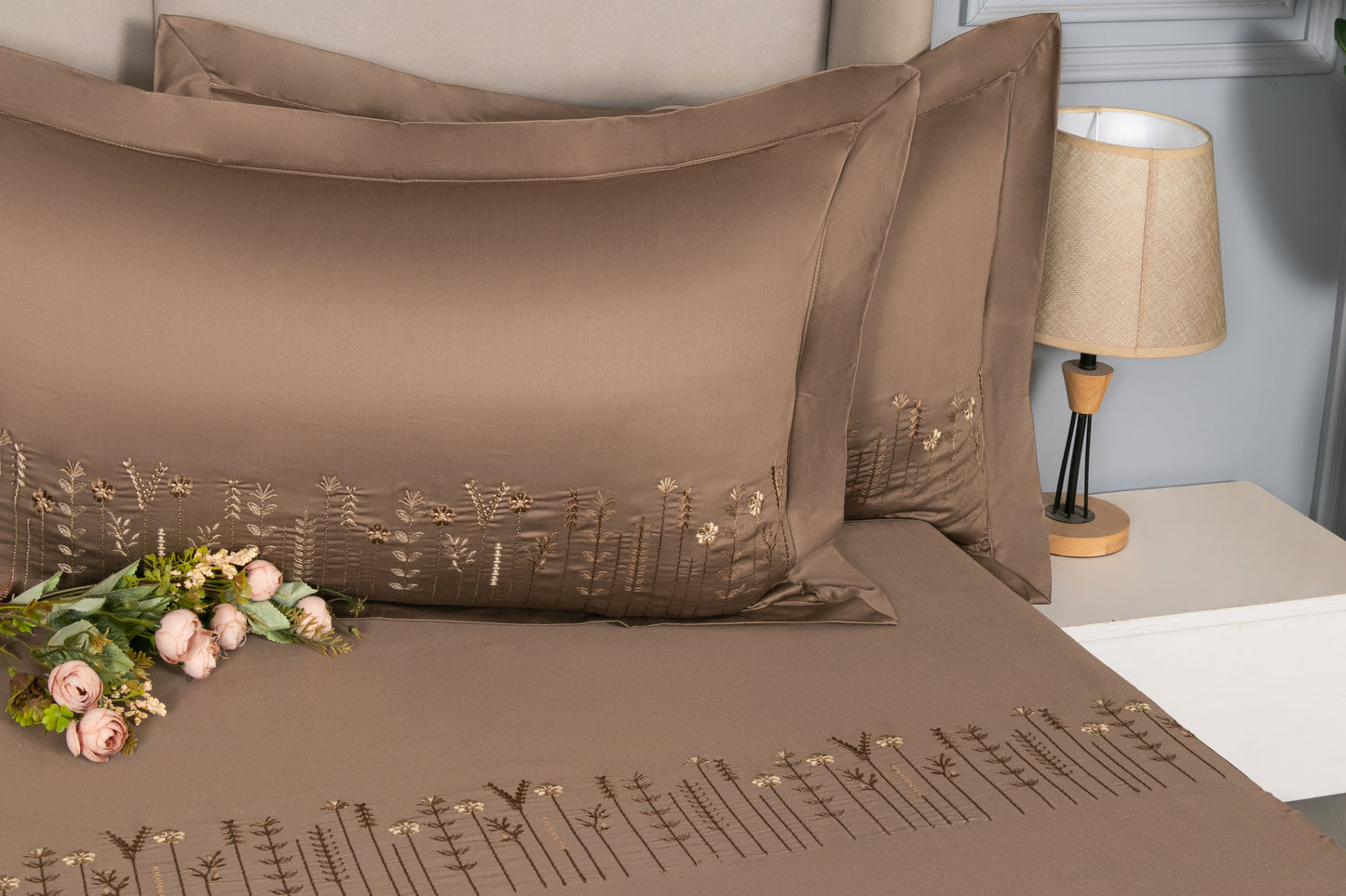 EMBROIDERY BEDSHEET 100% COTTON (3PCS)