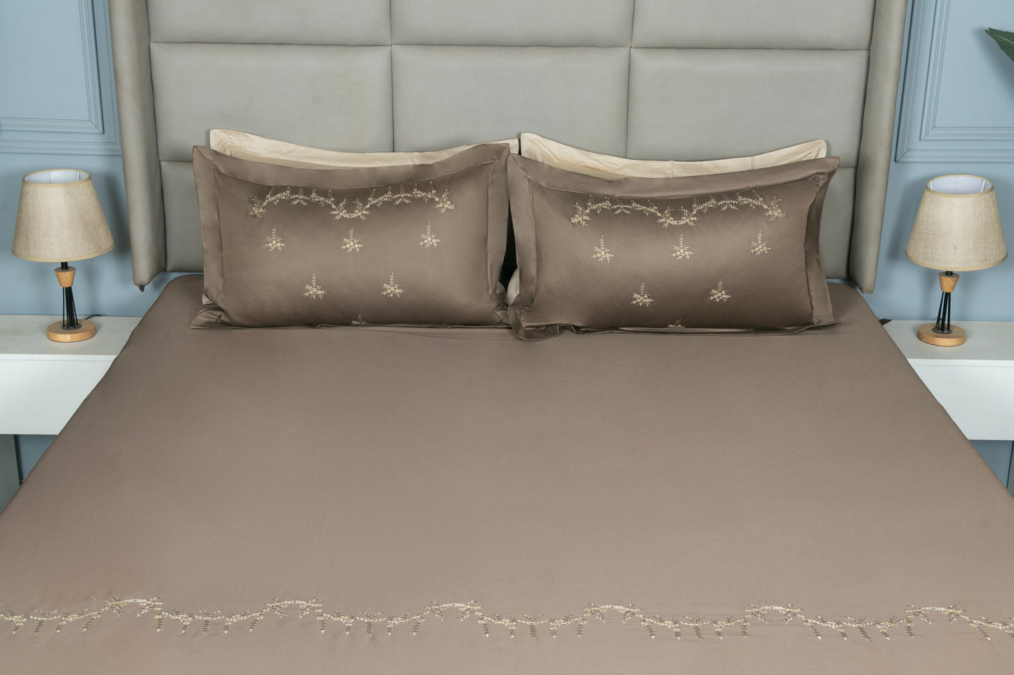 EMBROIDERY BEDSHEET 100% COTTON (3PCS) - Bedding Bliss