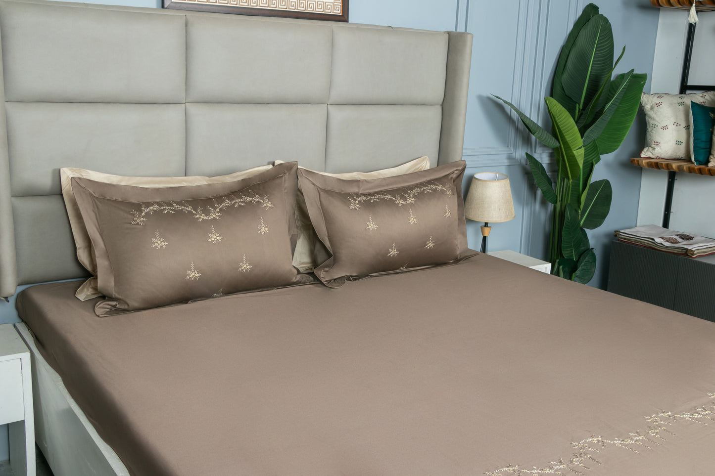 EMBROIDERY BEDSHEET 100% COTTON (3PCS) - Bedding Bliss