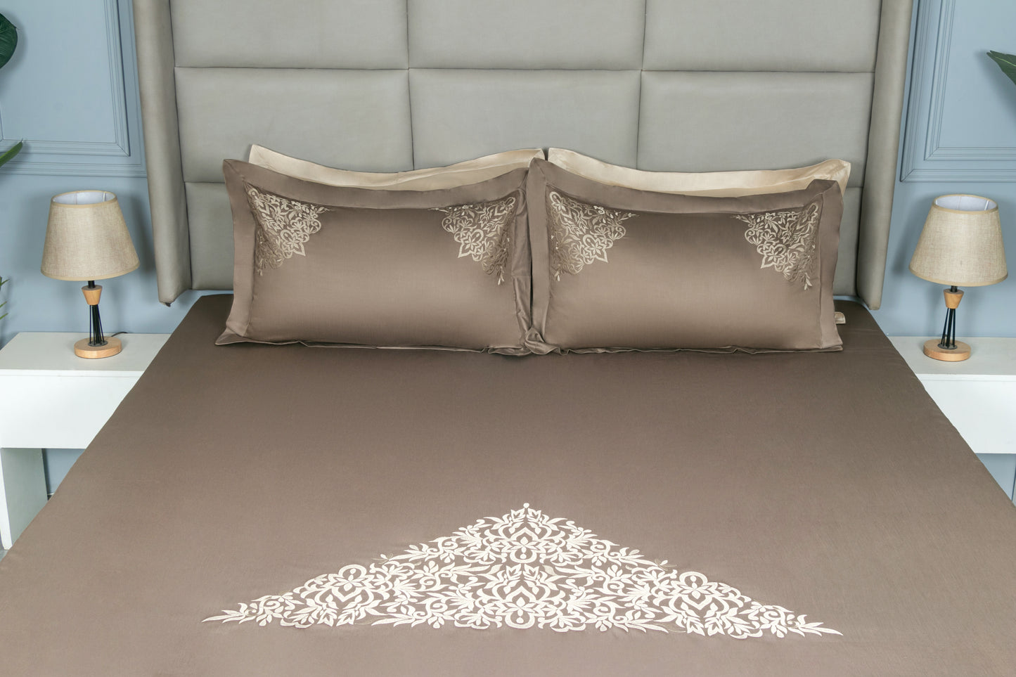 EMBROIDERY BEDSHEET 100% COTTON (3PCS) - Bedding Bliss