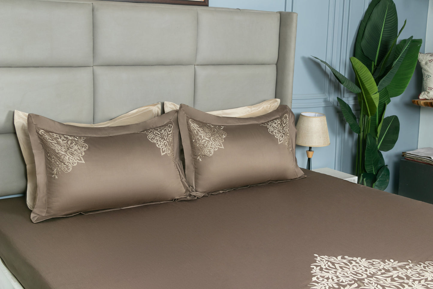 EMBROIDERY BEDSHEET 100% COTTON (3PCS) - Bedding Bliss