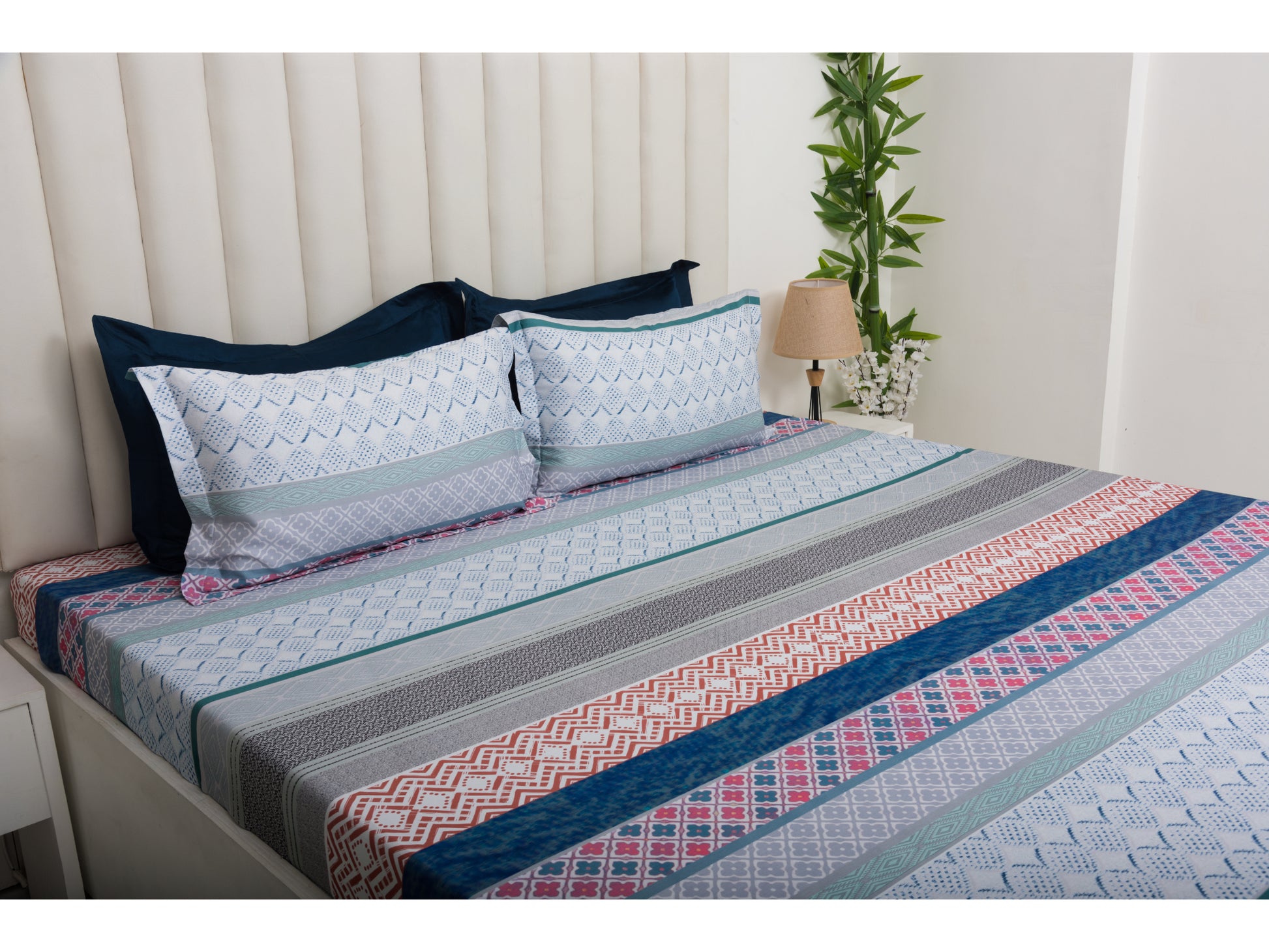 DIGITAL PRINTED BEDSHEET 100% COTTON ( 3PCS,PRINTED) - Bedding Bliss