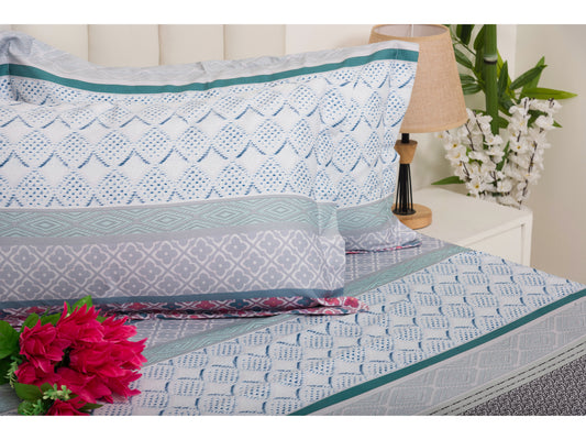 DIGITAL PRINTED BEDSHEET 100% COTTON ( 3PCS,PRINTED) - Bedding Bliss