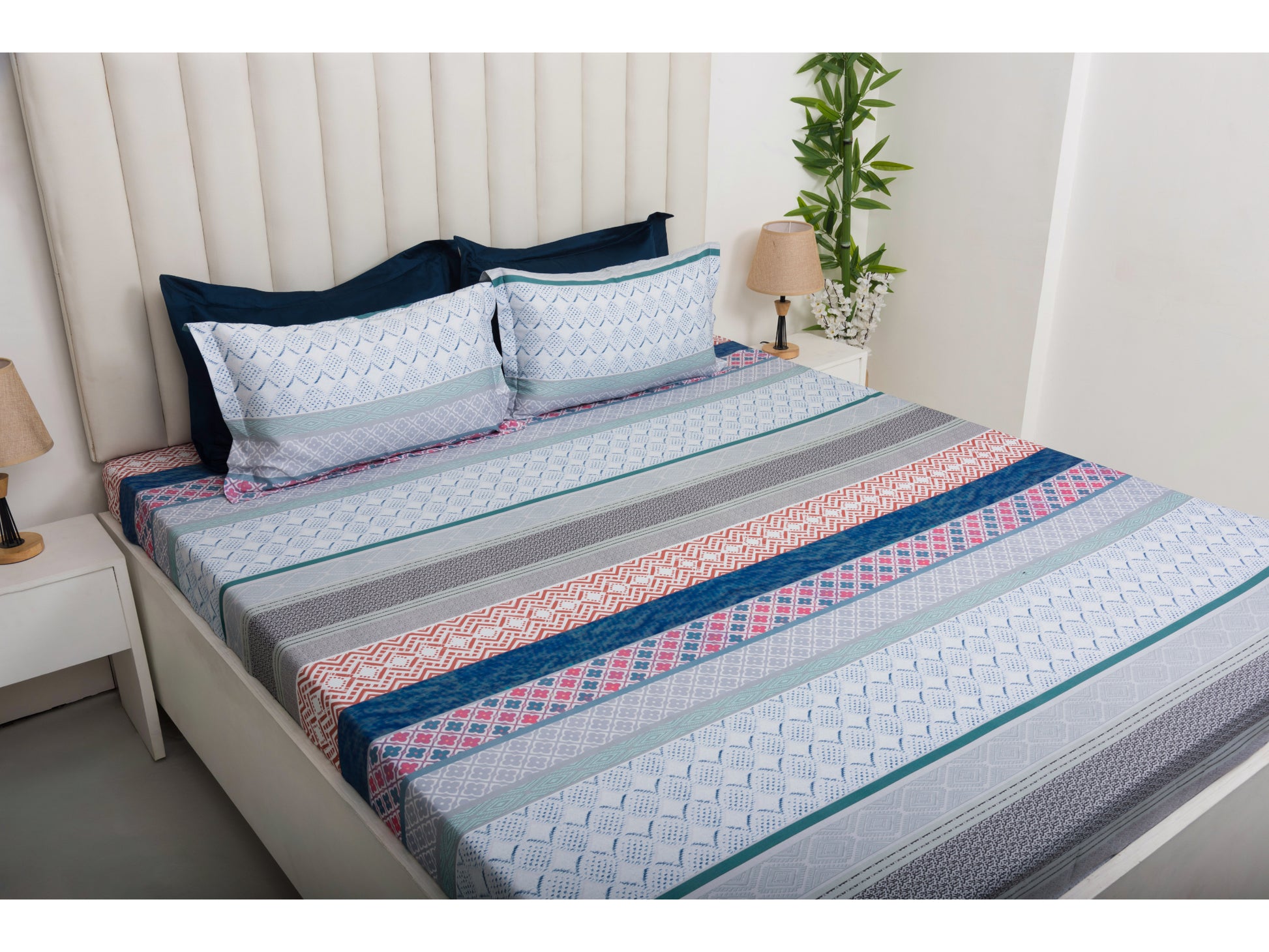 DIGITAL PRINTED BEDSHEET 100% COTTON ( 3PCS,PRINTED) - Bedding Bliss