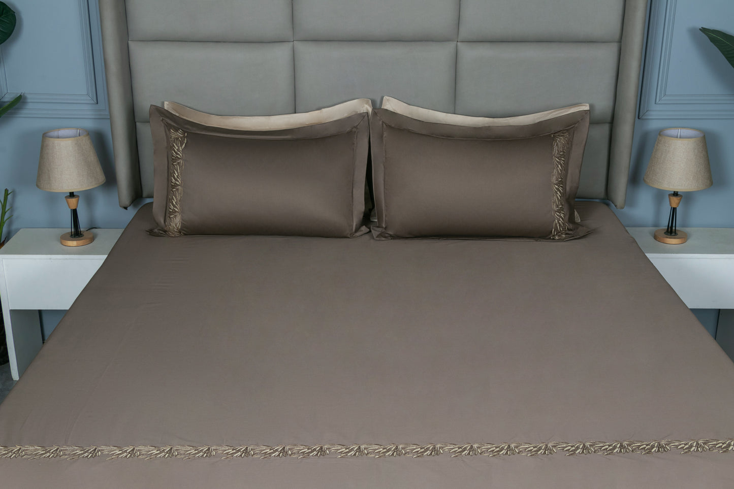 EMBROIDERY BEDSHEET 100% COTTON (3PCS) - Bedding Bliss