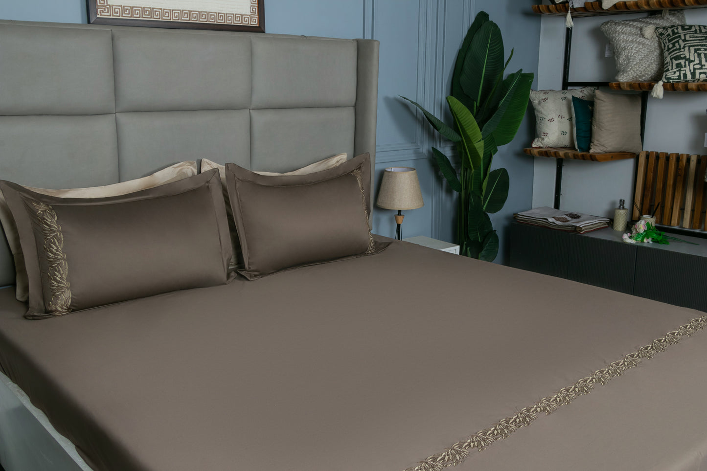 EMBROIDERY BEDSHEET 100% COTTON (3PCS) - Bedding Bliss