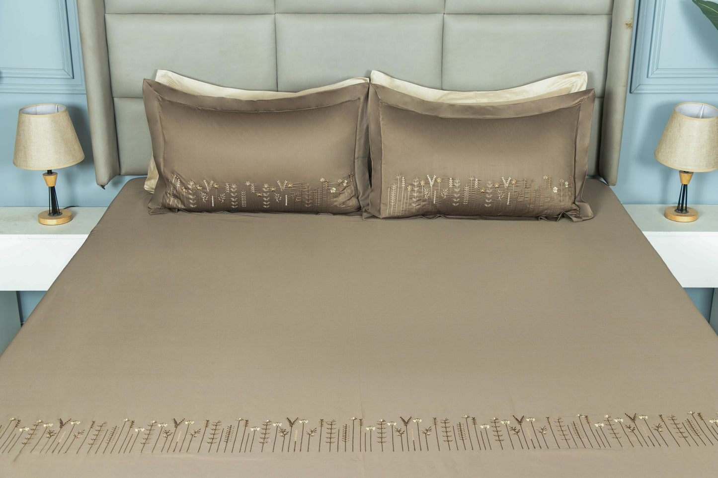 EMBROIDERY BEDSHEET 100% COTTON (3PCS)