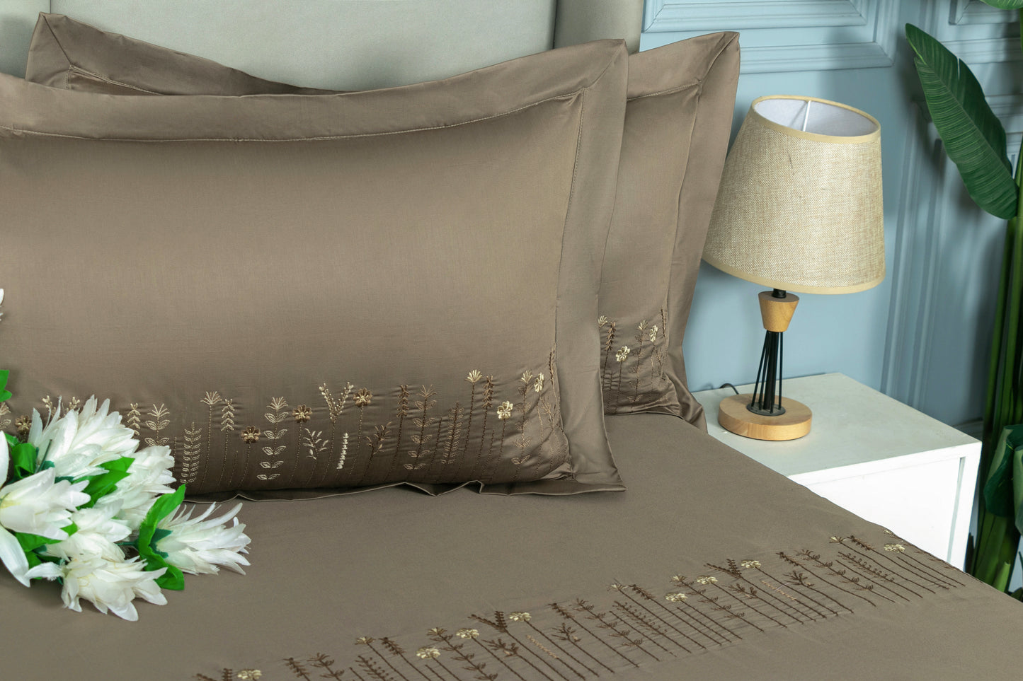 EMBROIDERY BEDSHEET 100% COTTON (3PCS)