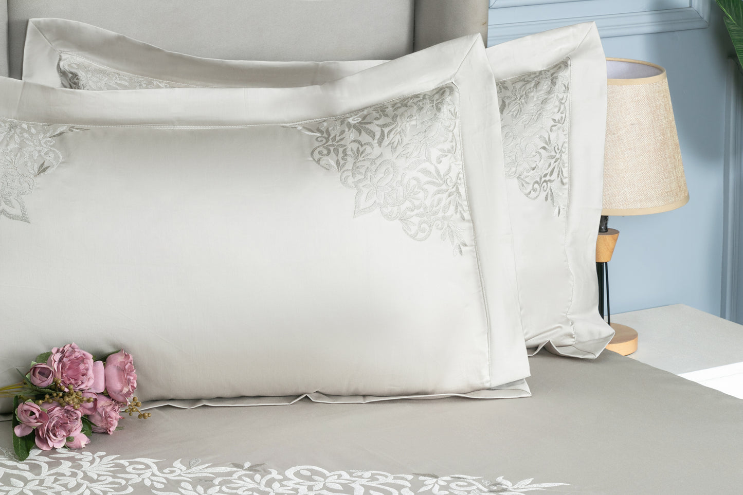 EMBROIDERY BEDSHEET 100% COTTON (3PCS) - Bedding Bliss