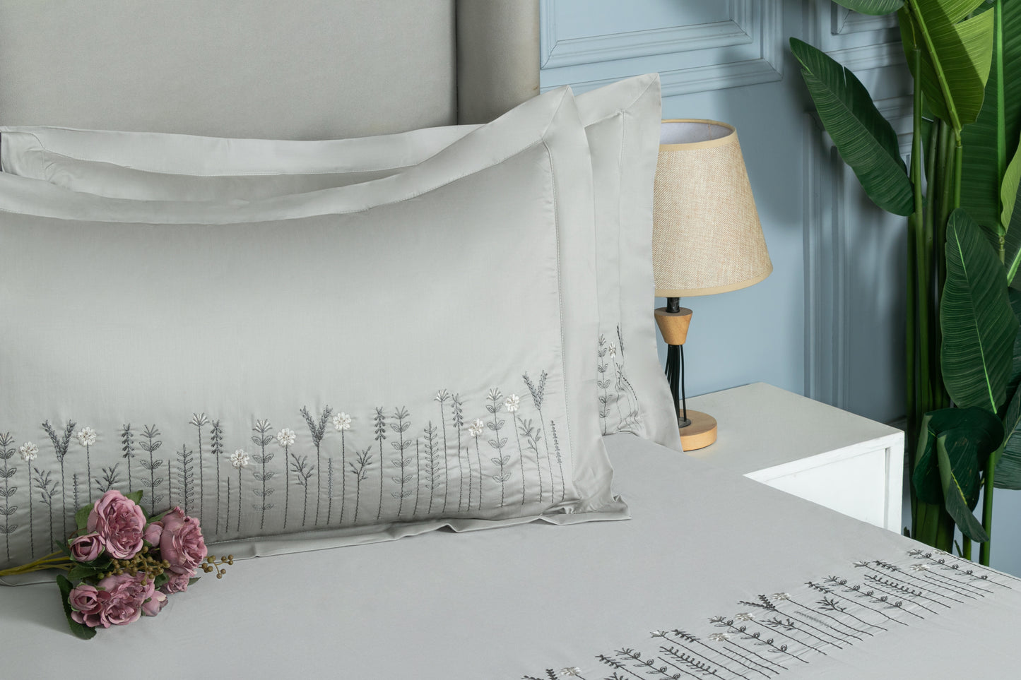EMBROIDERY BEDSHEET 100% COTTON (3PCS)