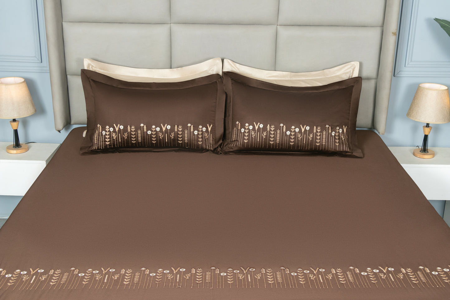 EMBROIDERY BEDSHEET 100% COTTON (3PCS)