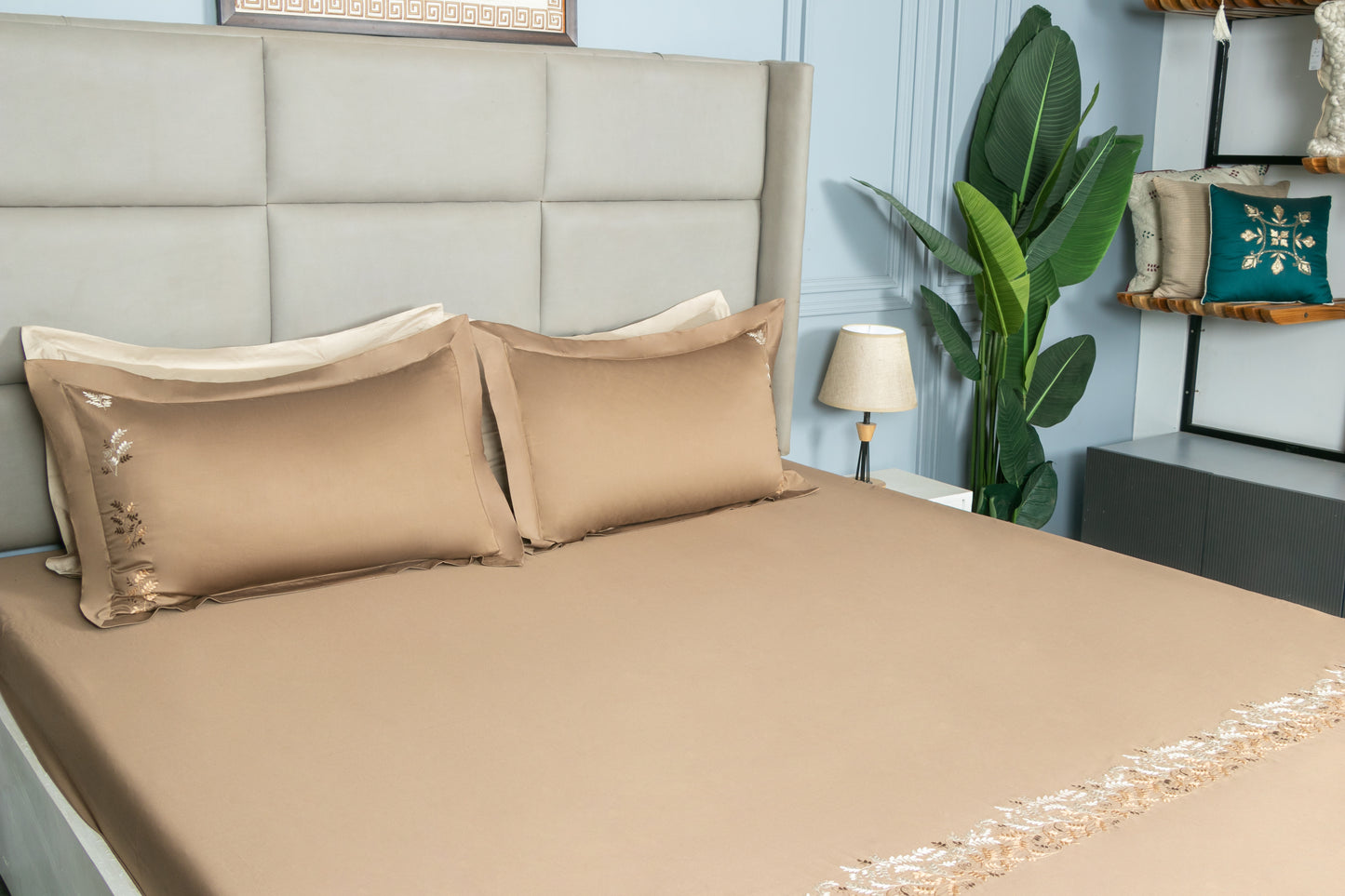 EMBROIDERY BEDSHEET 100% COTTON (3PCS) - Bedding Bliss