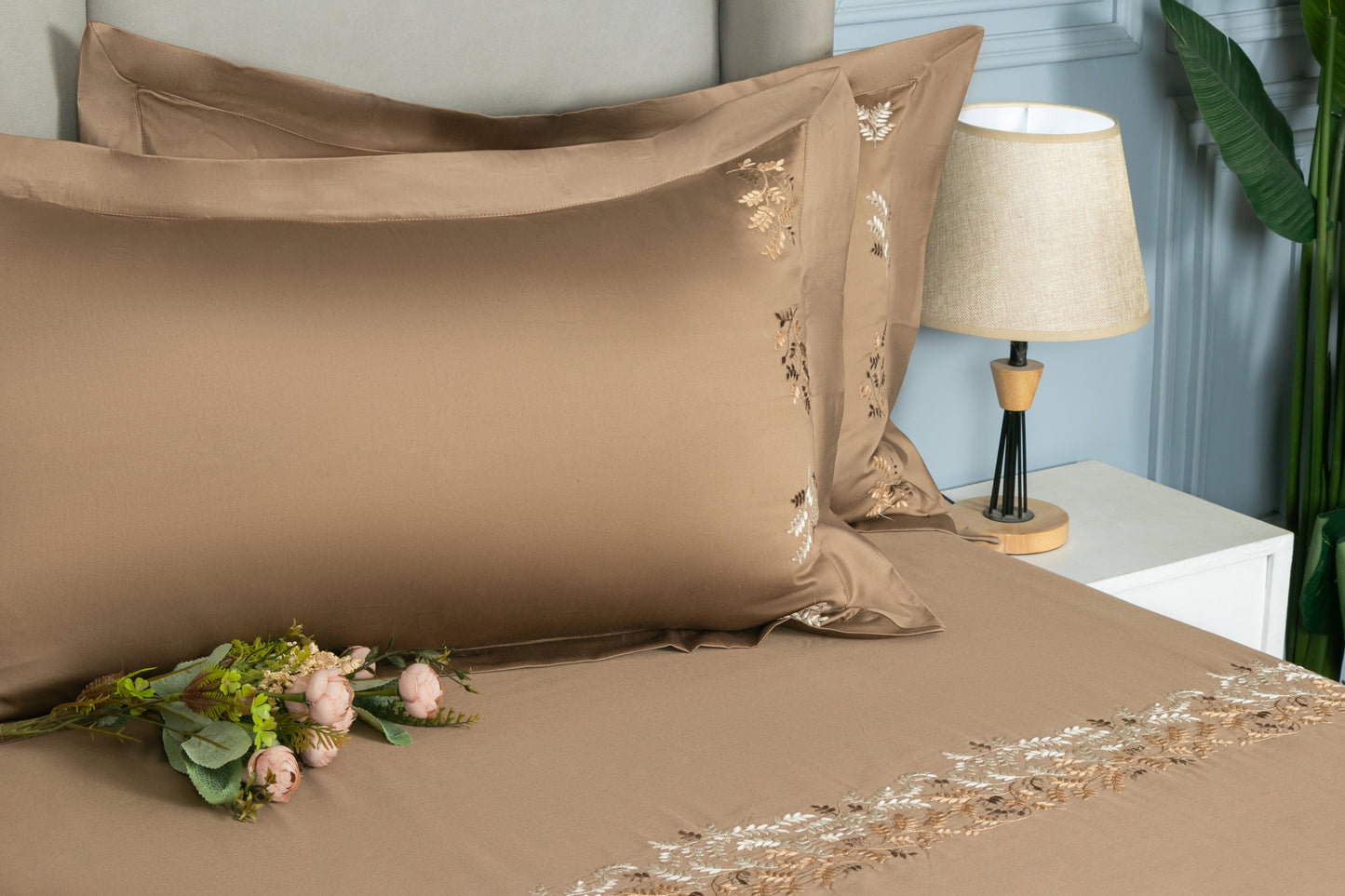 EMBROIDERY BEDSHEET 100% COTTON (3PCS) - Bedding Bliss