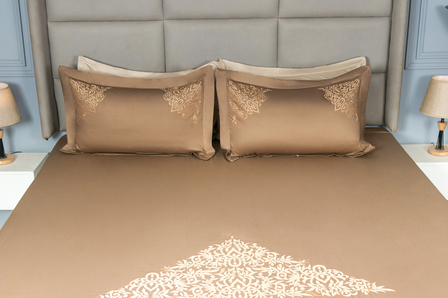 EMBROIDERY BEDSHEET 100% COTTON (3PCS) - Bedding Bliss